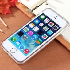 iPhone SE 5 5s - Premium Dual Layer Drop Proof Aluminium Bumper and TPU Protective Phone Cover Case - Silver
